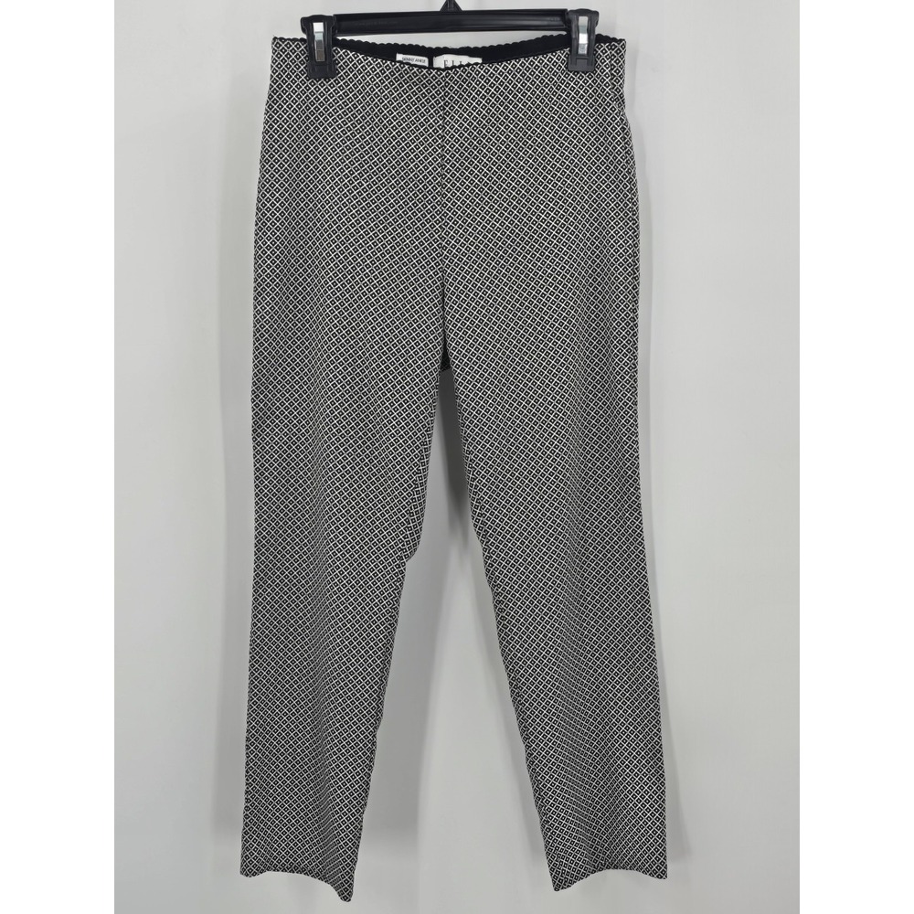 Elle Ankle Pants Womens ‎ Medium Skinny Ankle Black/White Pull On